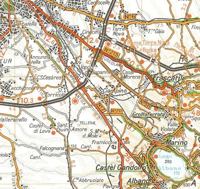 Mappa del percorso della tappa
Castel Gandolfo-Via Appia Antica
(79987 bytes)
